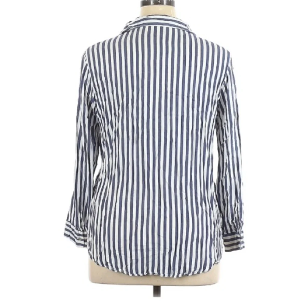 Alexander Jordan Blue Striped Button Down Shirt_2